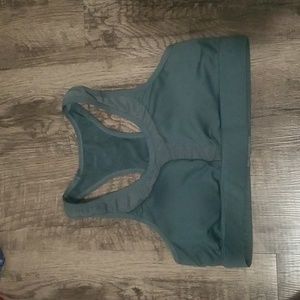 Green sports bra